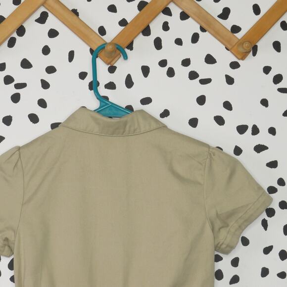 Cat & Jack Khaki Button Front Safari Girls Shirt Dress - Picture 4 of 6